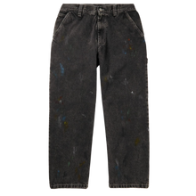 Maison Margiela 'Black' Wide Leg Paint Splattered Distressed Jeans 