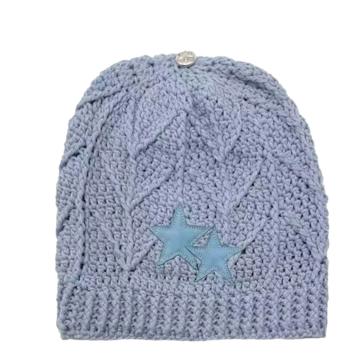 Chrome Hearts 'Star Patch' Blue Cashmere Beanie