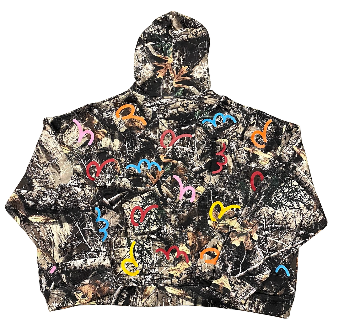 Happy Memories Don't Die HMDD 'Camo' Pocket Zip Up Hoodie