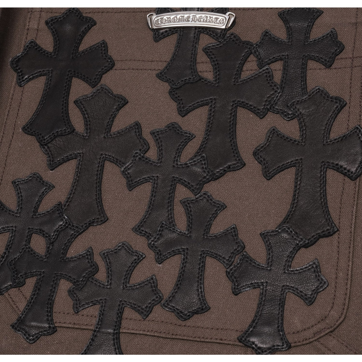 Chrome Hearts 'Double Knee 12 Patch' Brown Carpenter Shorts