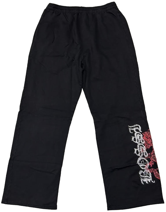 Bossi 'Red Dragon' Black Sweatpants