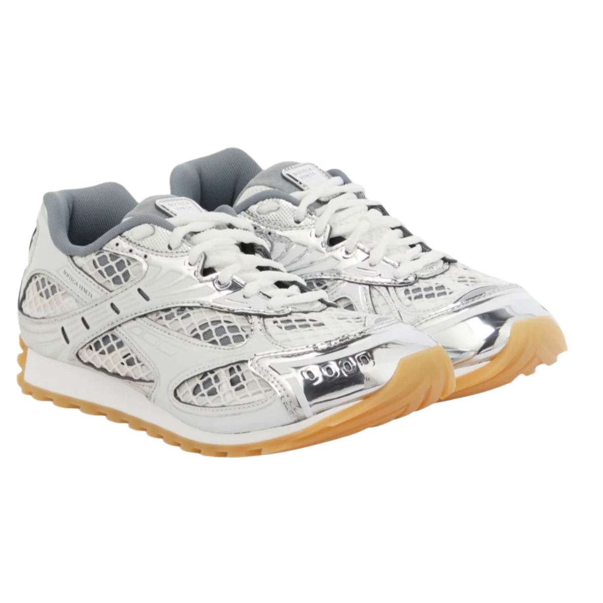 Bottega Veneta Women's 'Silver White' Orbit Sneakers