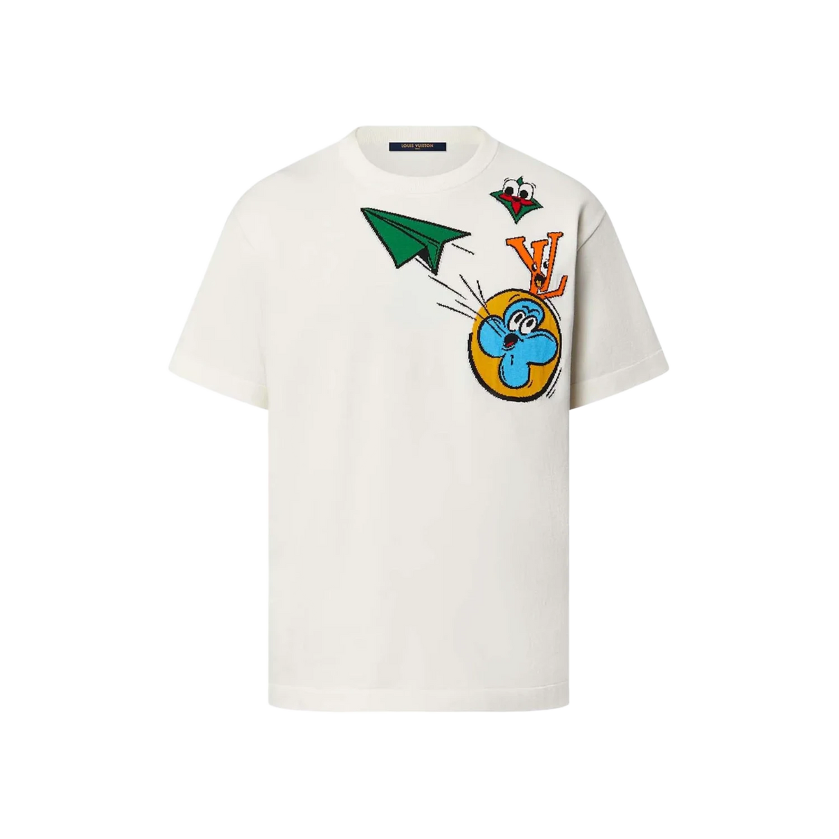 Louis Vuitton Monogram Comics Intarsia Short-Sleeved Crewneck Multicolor