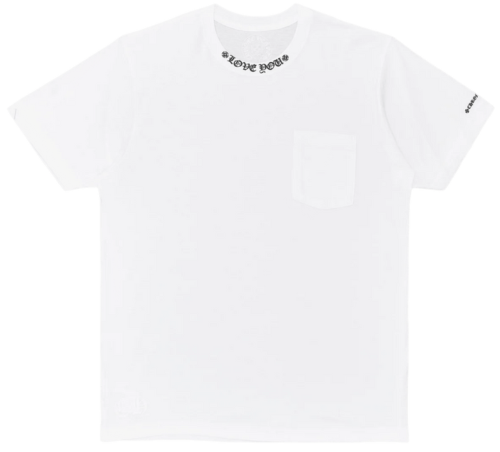 Chrome Hearts 'Neck Logo Love You' White Pocket Tee
