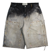 Satoshi Nakamoto 'Black Washed' Studded Carpenter Shorts