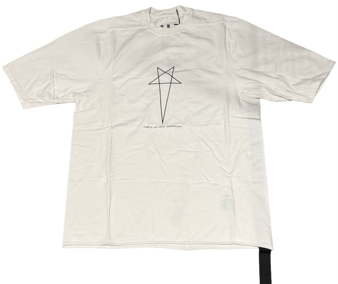 Rick Owens DRKSHDW 'Temple of Love Owenscorp' White Star Tee