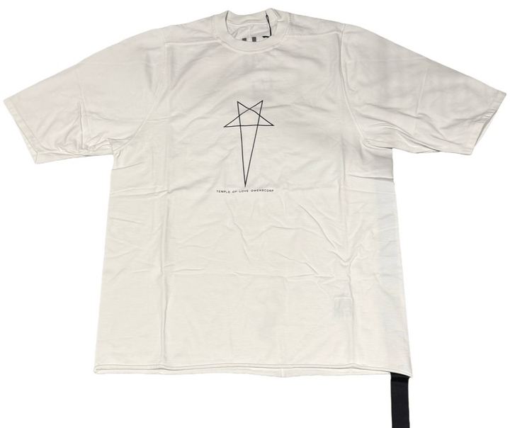 Rick Owens DRKSHDW 'Temple of Love Owenscorp' White Star Tee