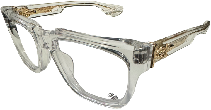 Chrome Hearts 'Box Officer' 18k Gold Crystal Sunglasses