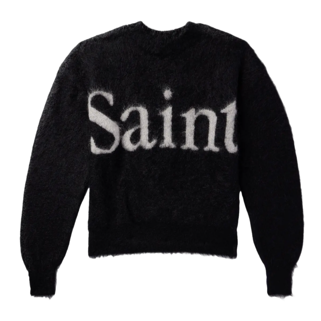 Saint Michael 'Black' Mohair Crewneck Sweater
