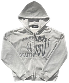 No Faith Studios 'Grey' Zip Up Hoodie