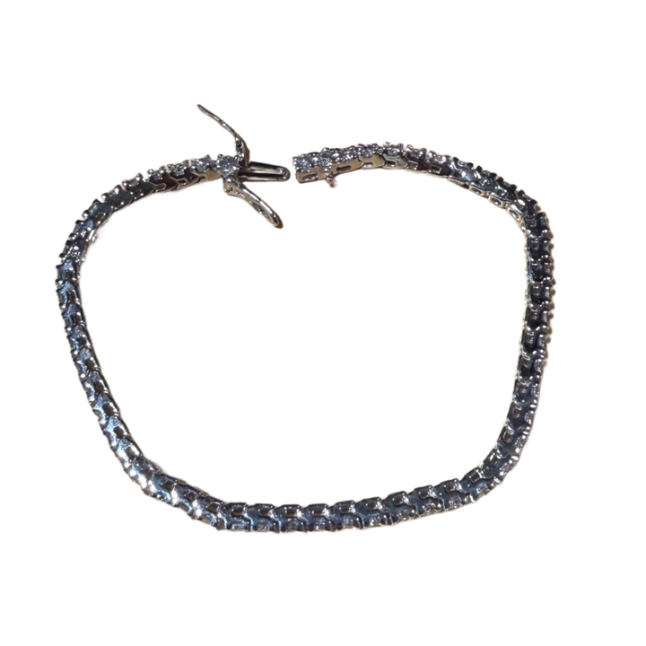 10 gram 14k White Gold Diamond 7.5in Tennis Bracelet