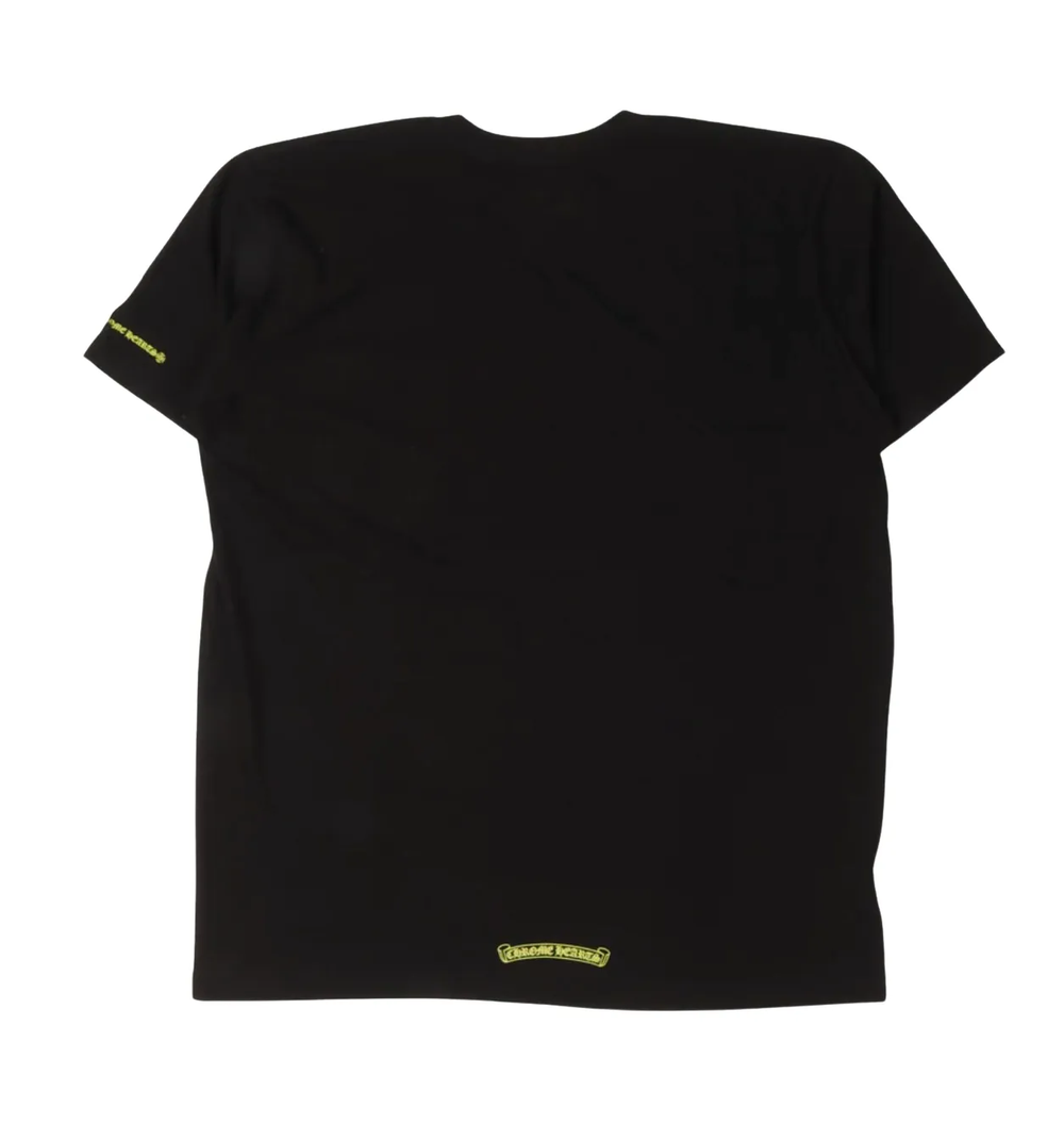 Chrome Hearts 'Yellow Neck Logo' Black Tee