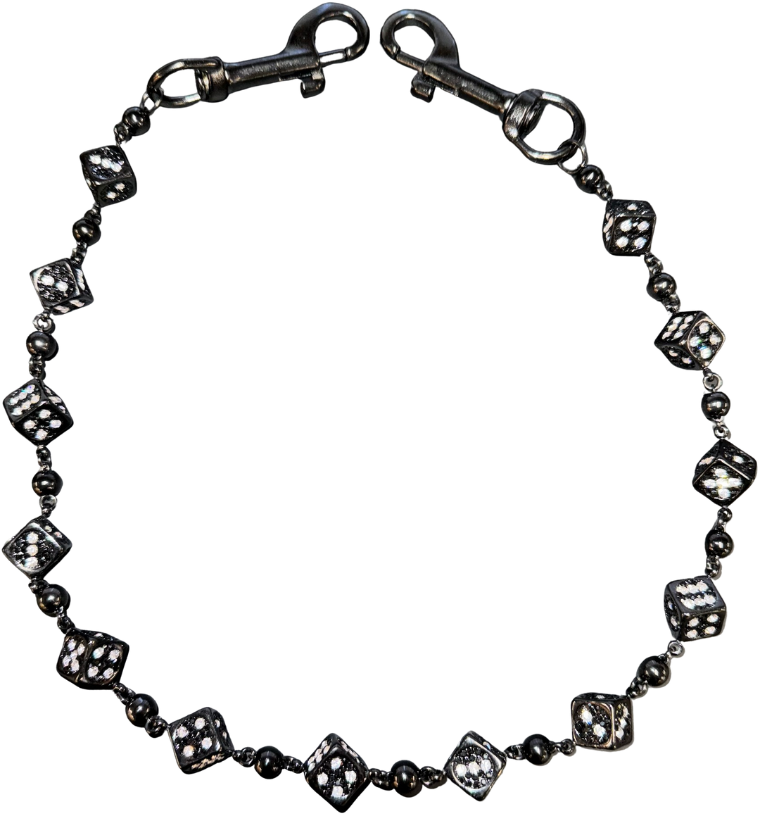 Starchain World 'Dice' 26.5in Black Wallet Chain