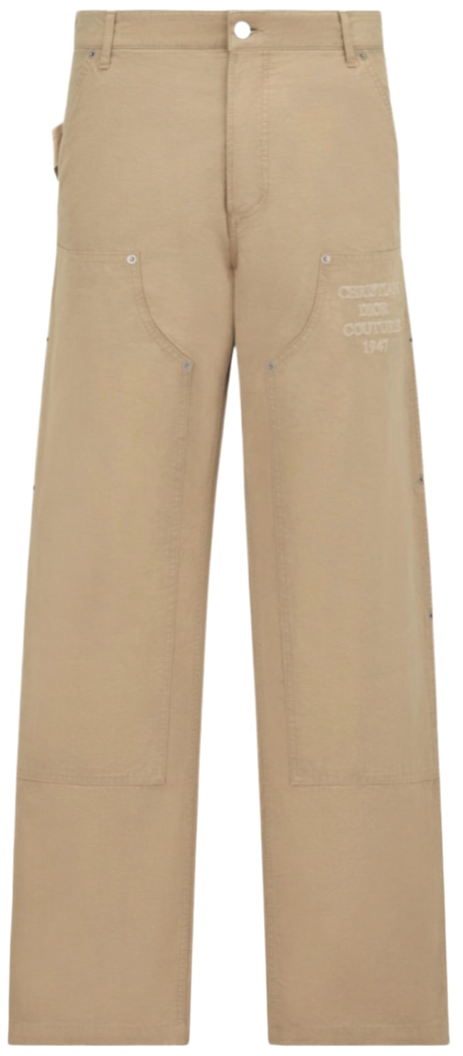 Dior 'Homme Logo' Embroidered Double Knee Pants