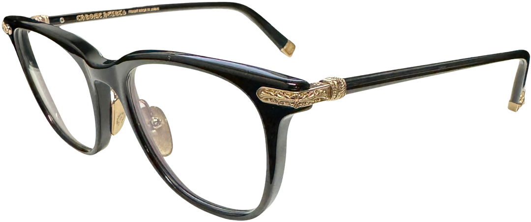 Chrome Hearts 'Darlin' 18k Gold Black Glasses