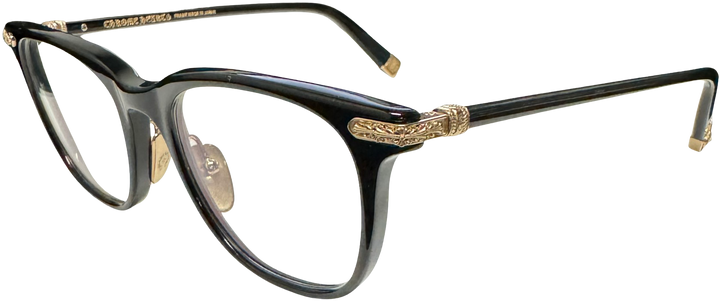 Chrome Hearts 'Darlin' 18k Gold Black Glasses