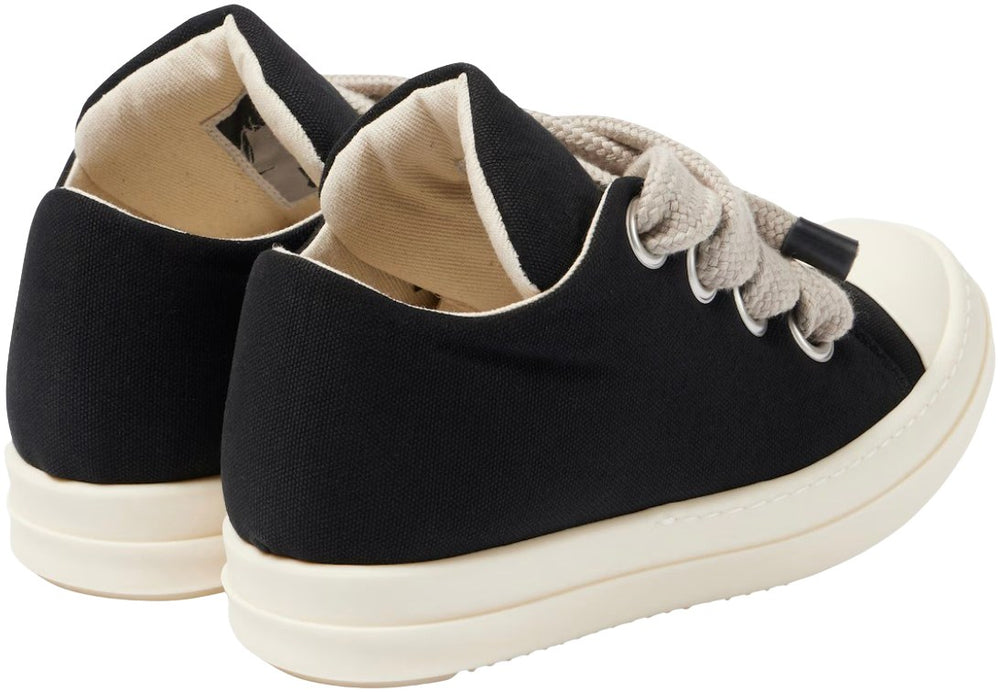 Rick Owens DRKSHDW 'Black' Puffer Jumbo Lace Canvas Low Sneakers