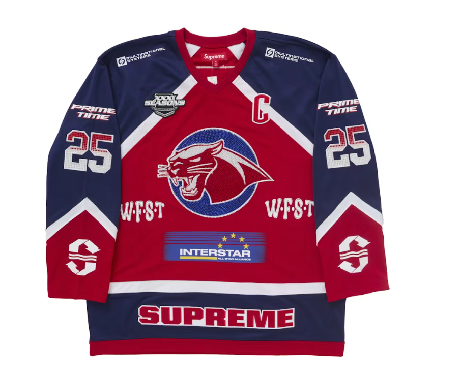 Supreme Rhinestone 'Red' Hockey Jersey