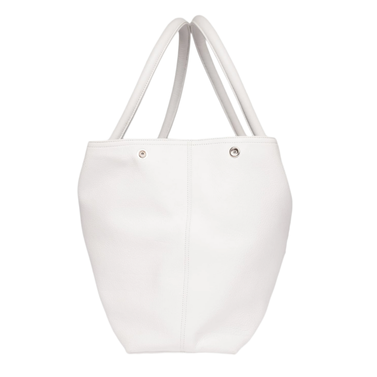 Chrome Hearts Fleur Patch White Leather Tote Bag