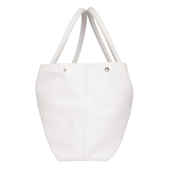 Chrome Hearts Fleur Patch White Leather Tote Bag