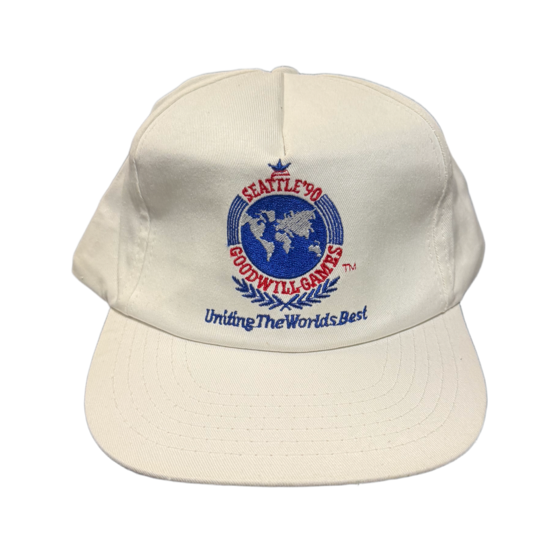Seattle '1990 Goodwill Games' White Snapback Vintage Hat