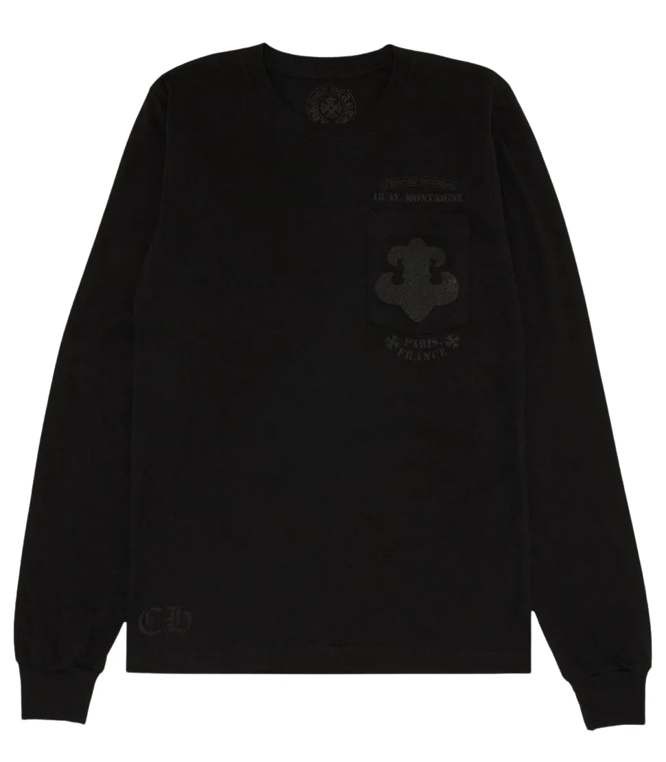 Chrome Hearts 'Paris Avenue Montaigne' Black Longsleeve Tee