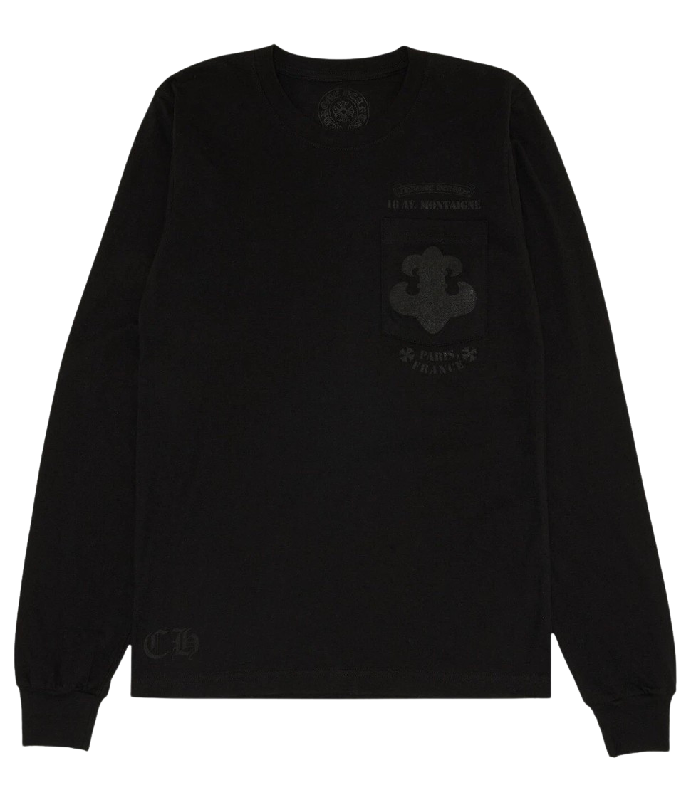 Chrome Hearts 'Avenue Montaigne' Black Longsleeve Tee