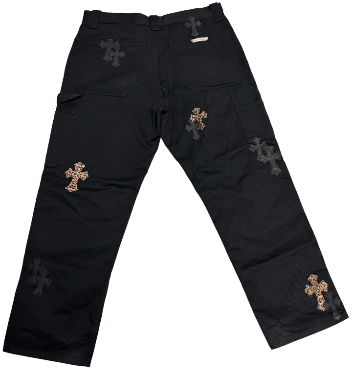 Chrome Hearts 'Cheetah Black Patches' Black Carpenter Pants
