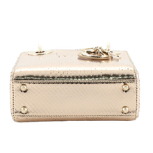 Dior 'Gold' Lady Dior Mini Python Bag