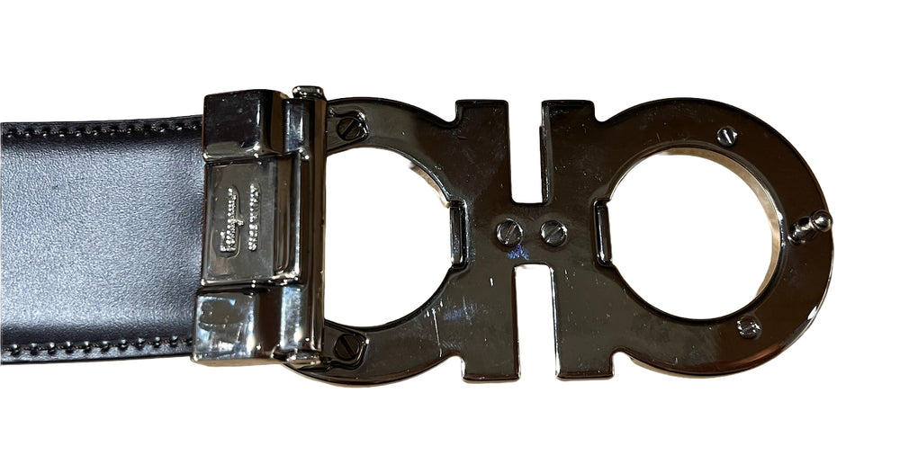 Ferragamo 'Silver Hardware' Belt