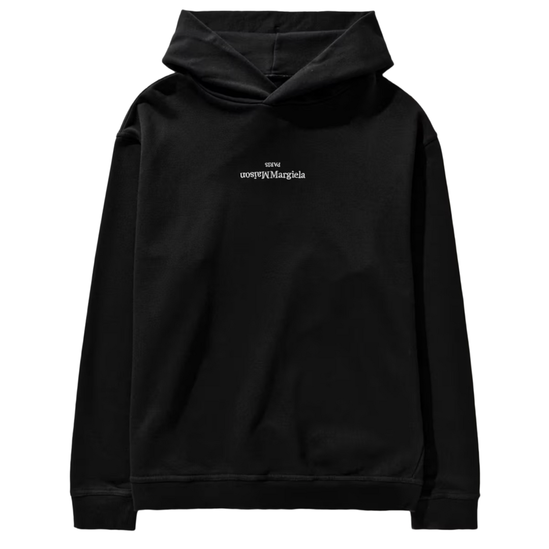 Maison Margiela 'Paris Inverted Logo' Black Hoodie