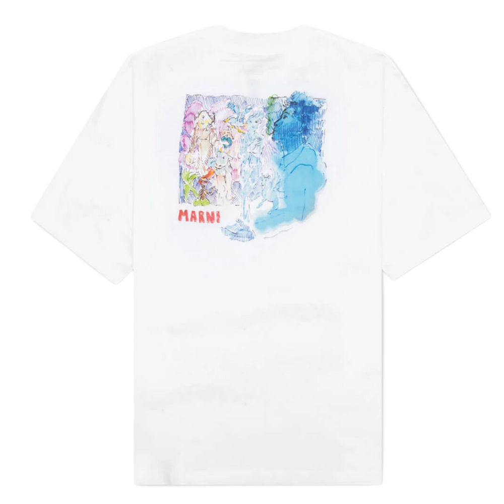 Marni 'Color Drawing' White Tee