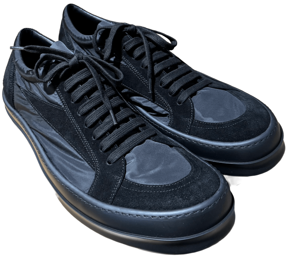 Rick Owens 'Triple Black Suede Nylon' Vintage Sneaks