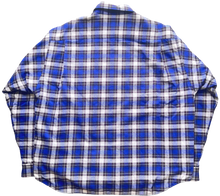 Balenciaga 'Blue' Padded Oversized Flannel Shirt Jacket
