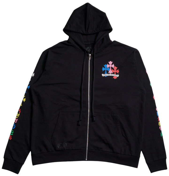 Chrome Hearts 'Multi Color Cross' Cemetery Zip Up Hoodie
