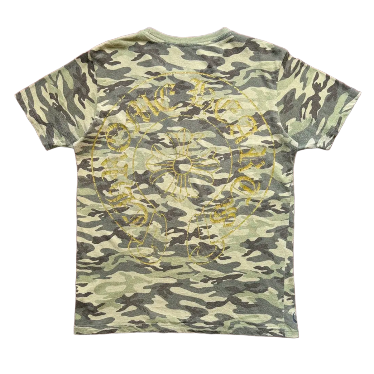 Chrome Hearts Vintage 'Camo' Gold Horseshoe Tee