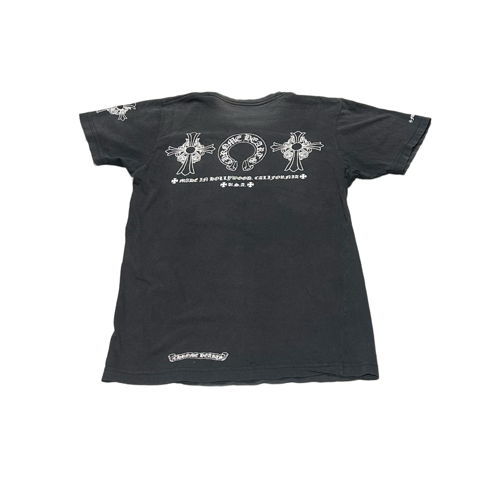 Chrome Hearts 'Black' Vintage Horseshoe Logo Pocket Tee