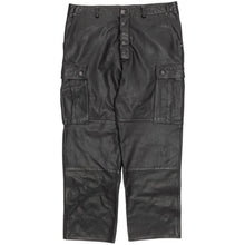 Chrome Hearts 'Devil Dog' Black Leather Cargo Pants