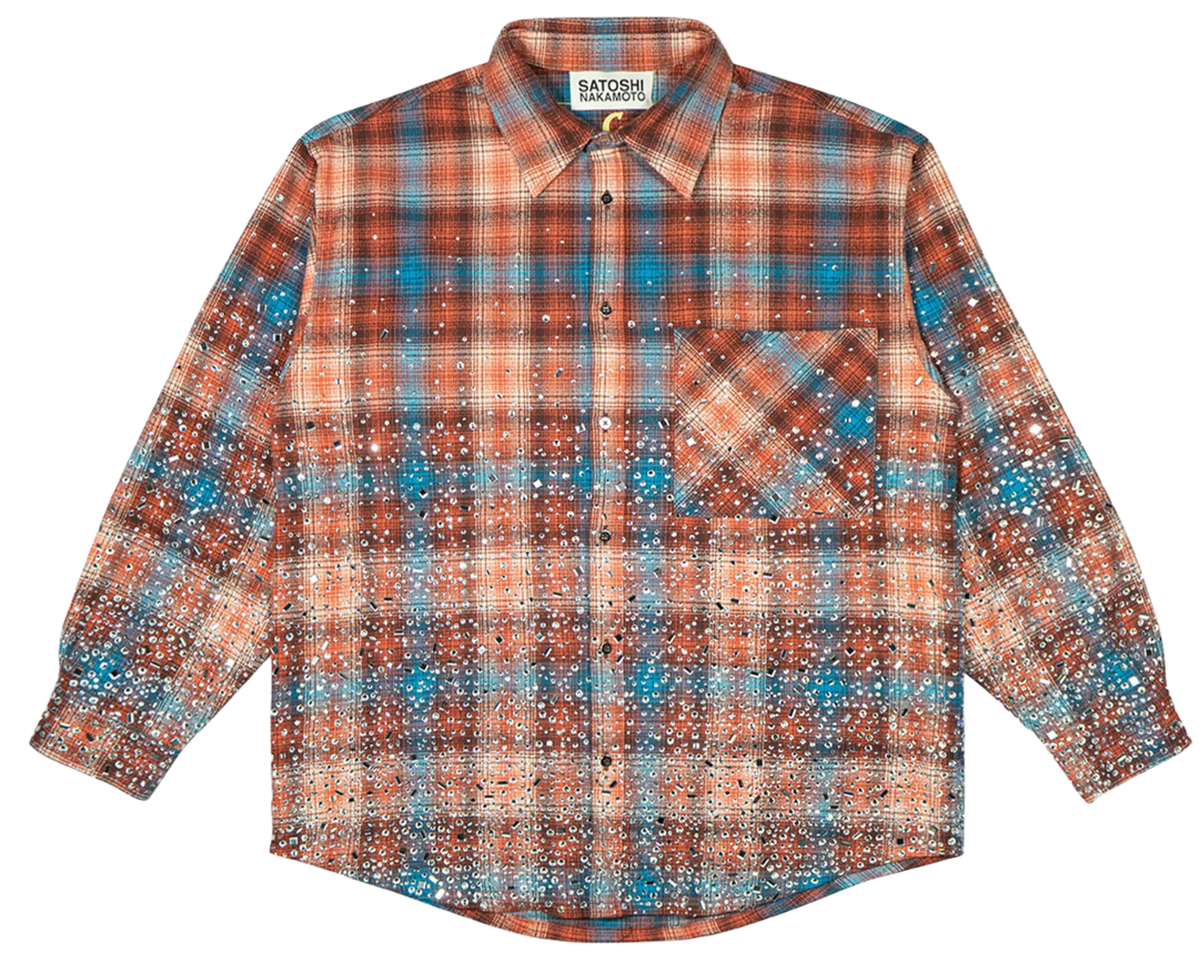 Satoshi Nakamoto 'Shattered Glass Red Flannel'