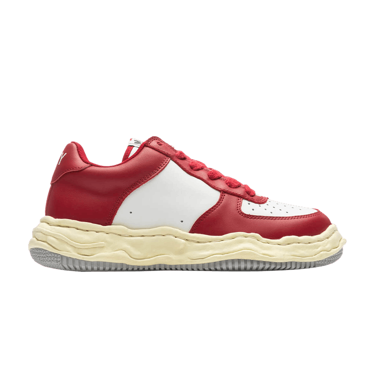 Maison Mihara Yasuhiro Wayne VL OG Sole Leather Low-top Sneakers White Red