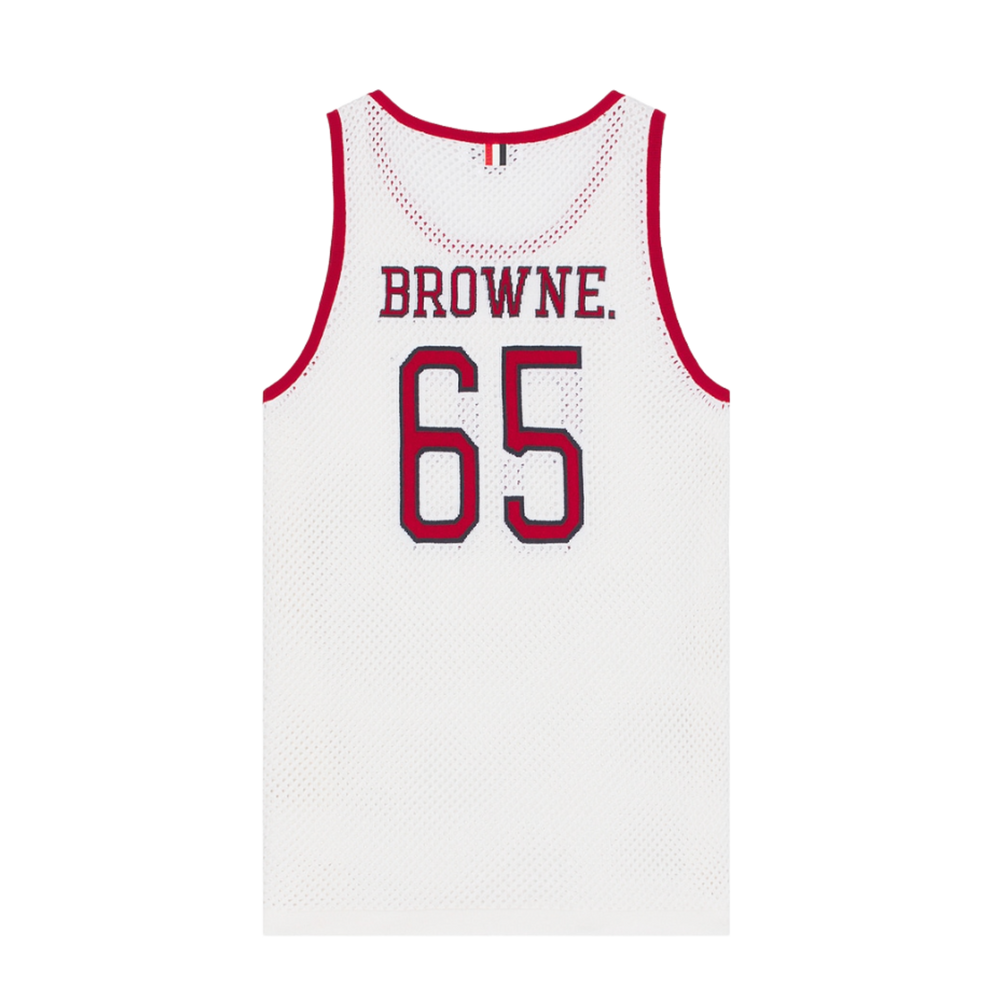 Thom Browne 'White' Cashmere Mesh Basketball Jersey