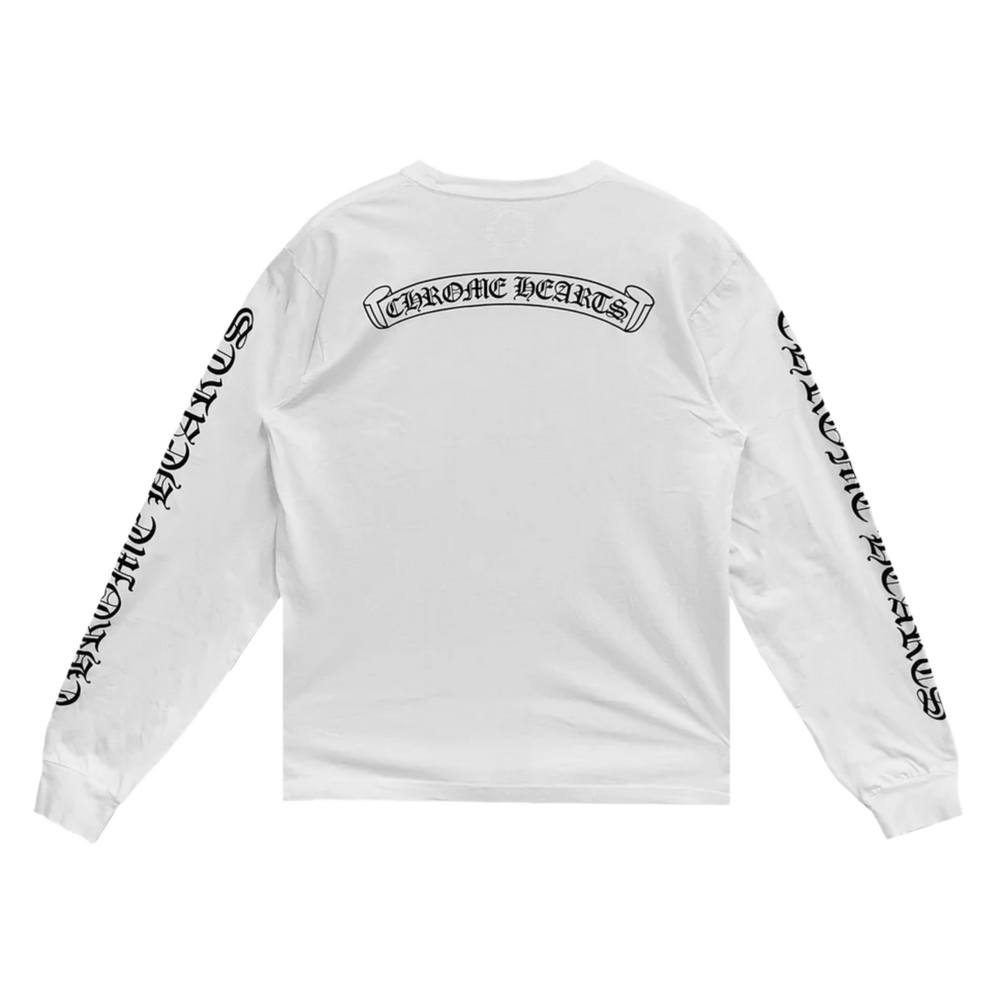 Chrome Hearts 'Scroll Logo' Pocket Longsleeve Tee