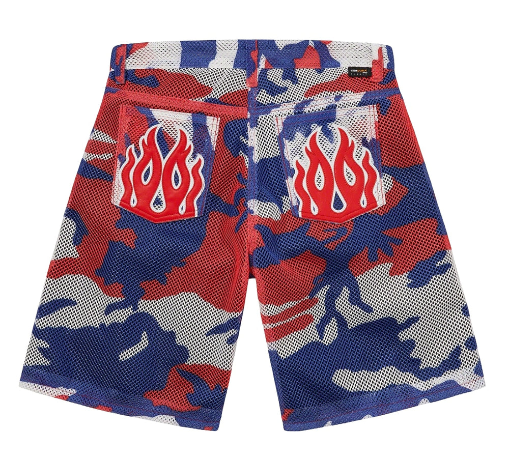 Supreme x Vanson Leathers 'Red' Fishnet Shorts