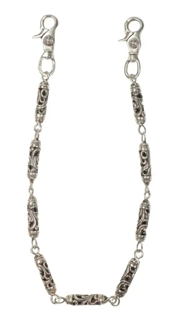 Chrome Hearts 'Scroll' 24.5in Double Clip Wallet Chain