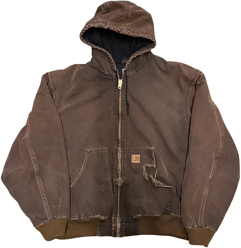 Carhartt 'Duck Brown' Distressed Work Jacket