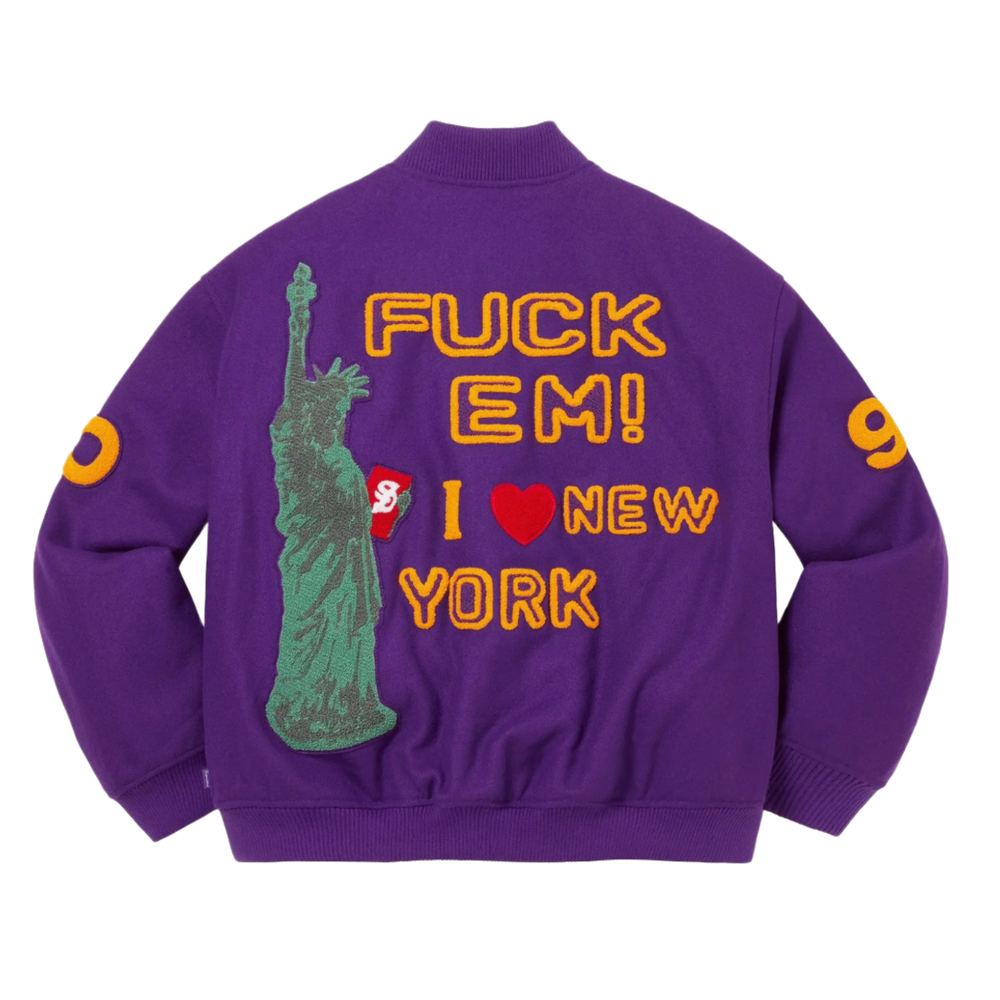 Supreme 'Purple' New York Varsity Jacket