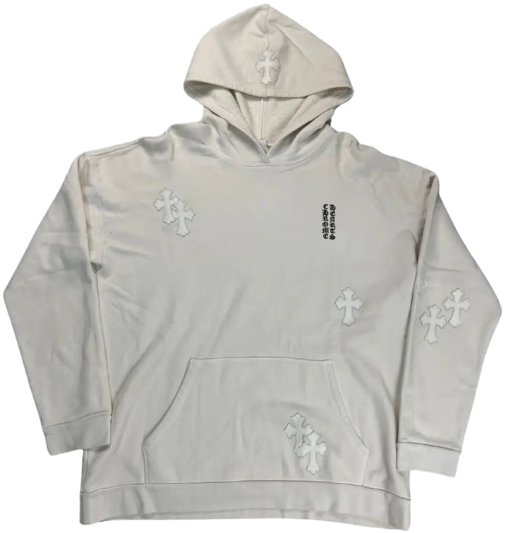 Chrome Hearts 'Cross Patched' White Hoodie