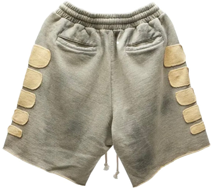 Satoshi Nakamoto 'Destroyed Patchwork' Moto Shorts