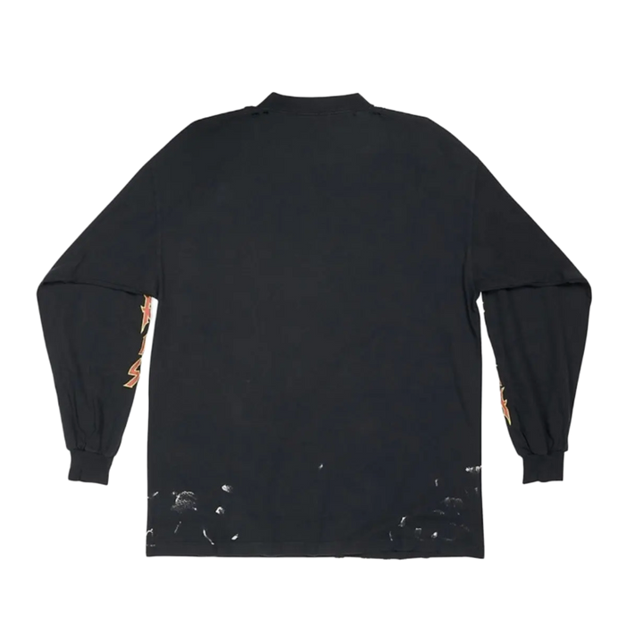 Balenciaga Metal Long Sleeve T-Shirt Oversized Black 'Vintage Jersey'