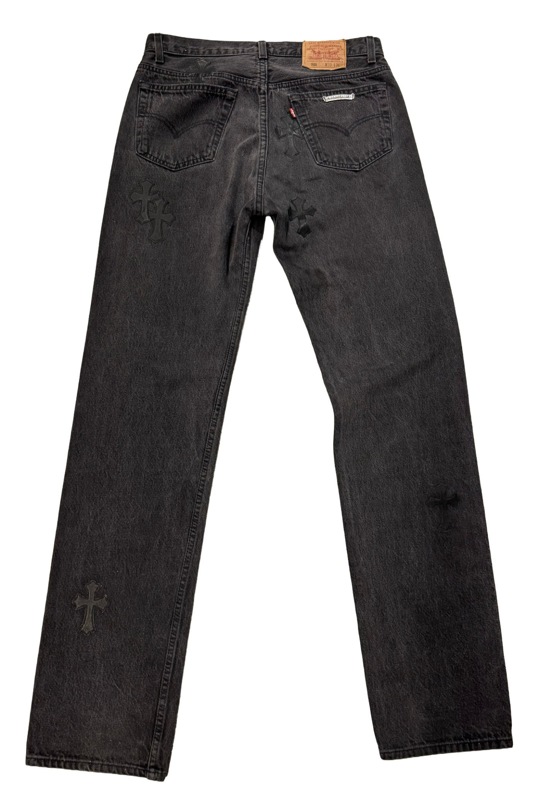 Chrome Hearts 'Black' 15 Patch Black Jeans